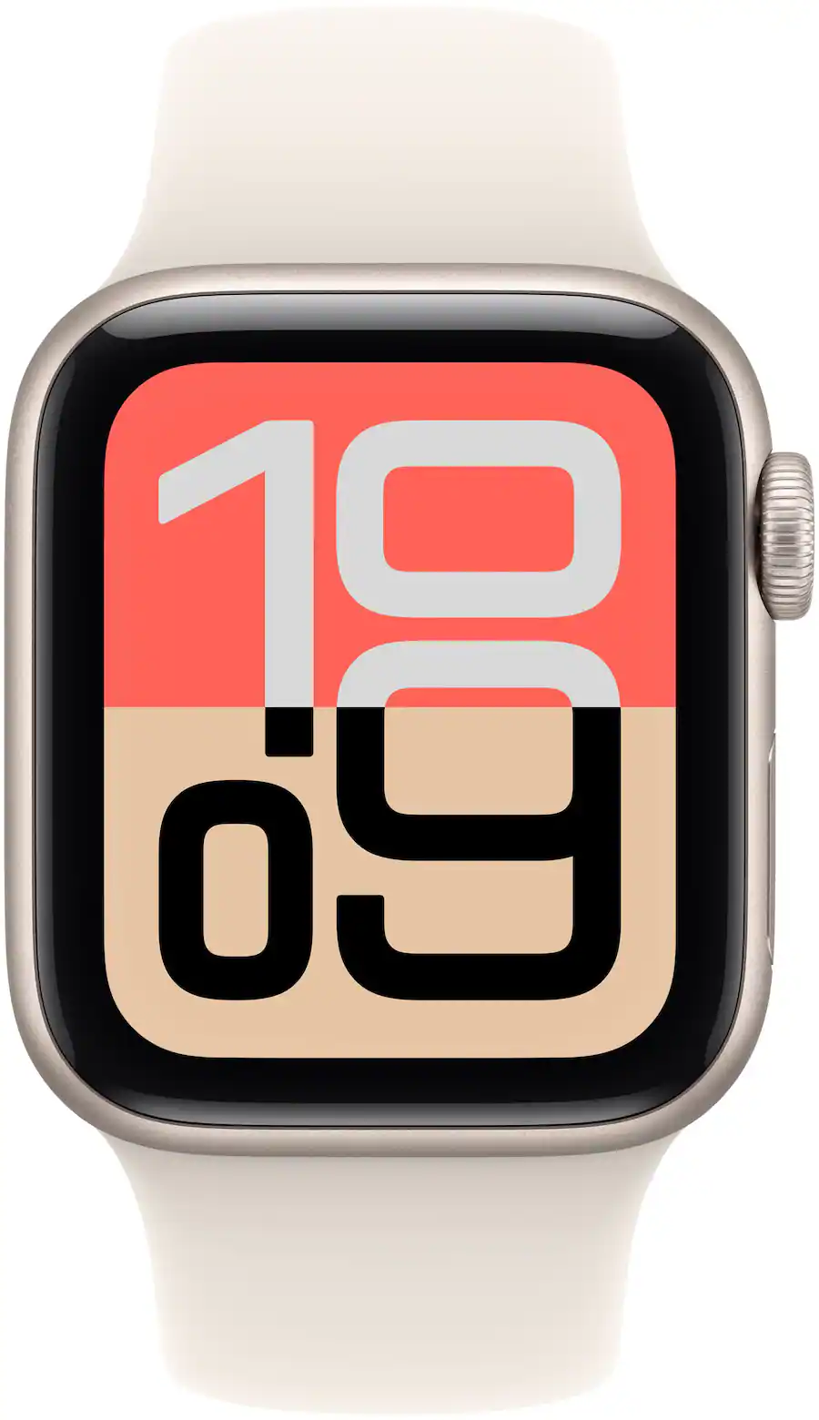Apple Watch SE 3 (GPS) 40mm Starlight Aluminum Case with Starlight Sport Band - S/M - Starlight - (2025)