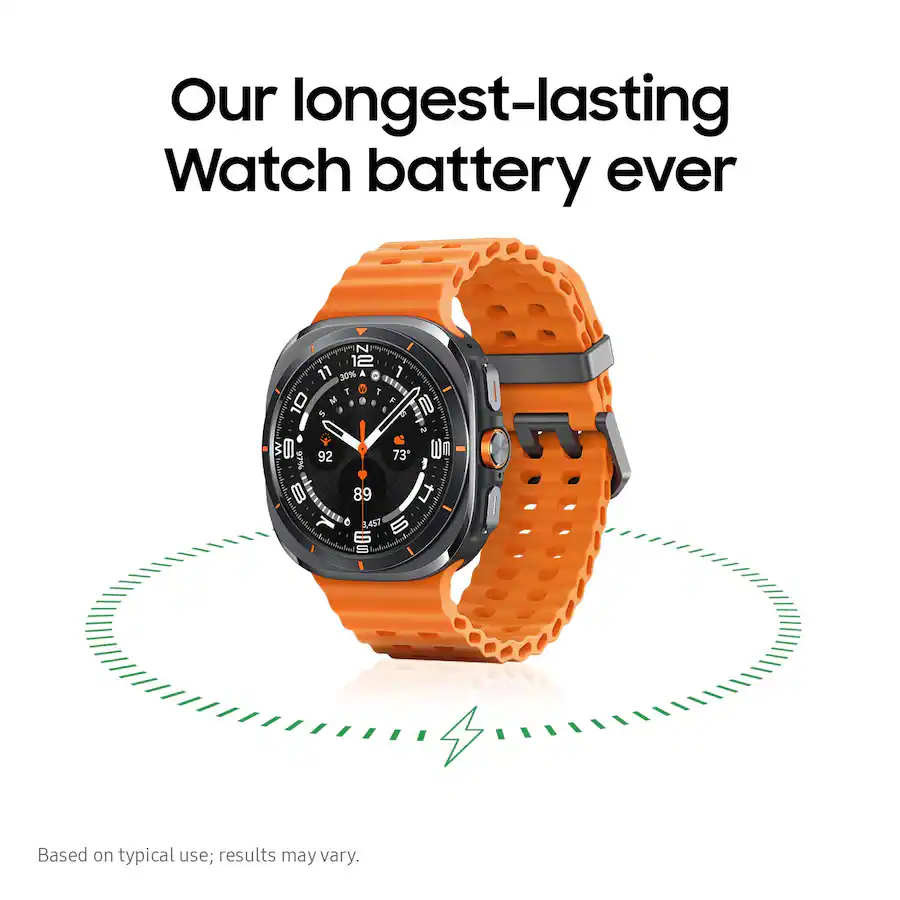 Samsung - Galaxy Watch Ultra Titanium Smartwatch 47mm LTE - Titanium Silver - (2025)
