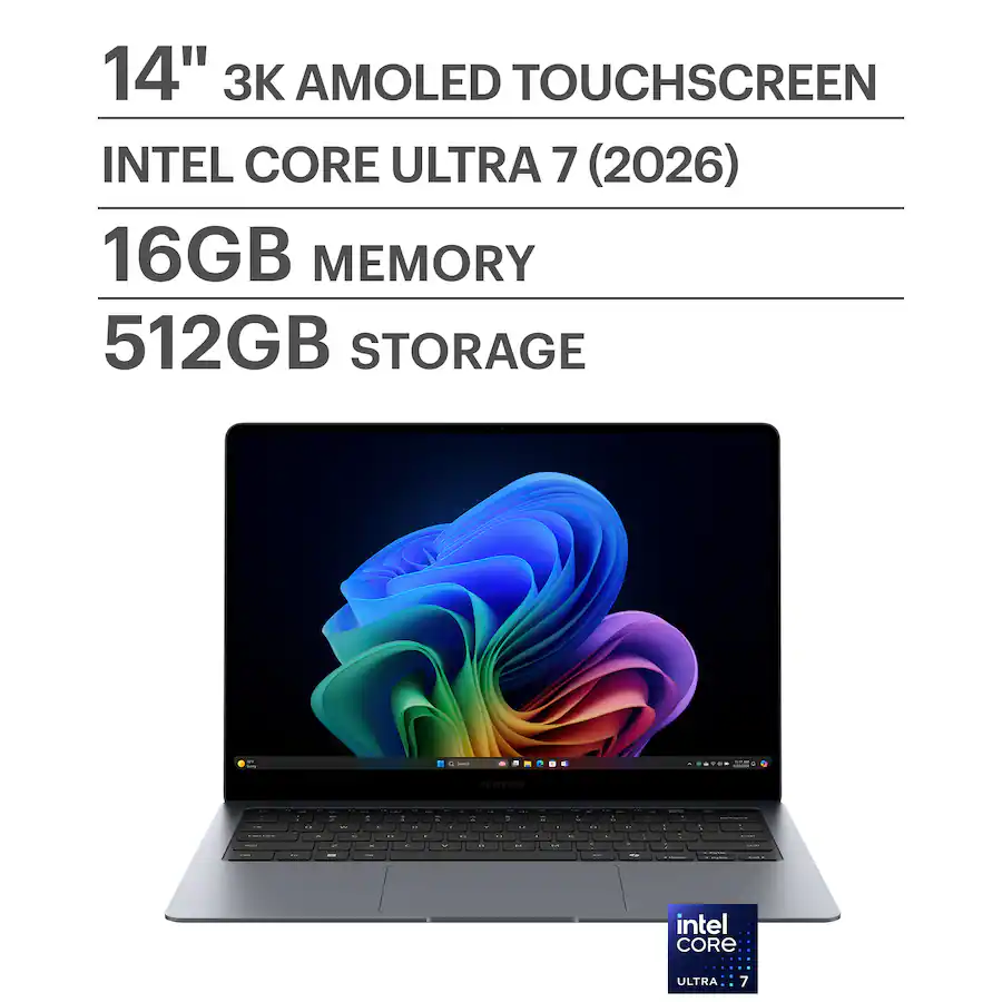 Samsung - Galaxy Book6 Pro - Copilot+ PC - 14" 3K AMOLED Touch Screen Laptop - Intel Core Ultra 7 - 16GB Memory -512GB SSD - Gray