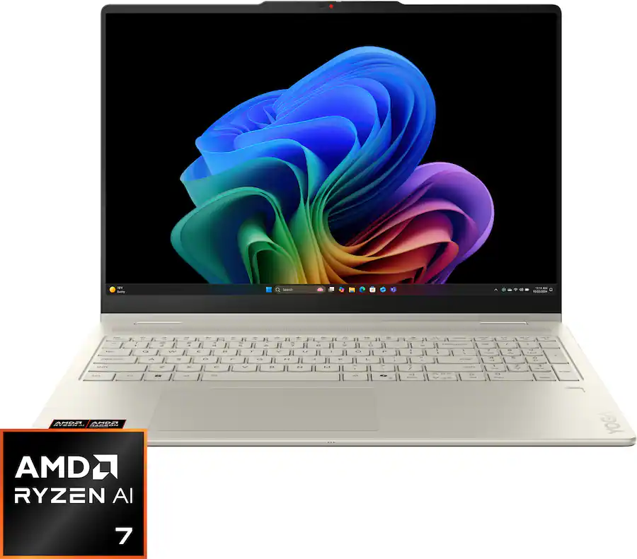 Lenovo - Yoga 7a 2-in-1 16" 2K OLED Touchscreen Laptop - AMD Ryzen AI 7 445 2026 - 24G Memory - 512GB SSD - Copilot+ PC - Seashell