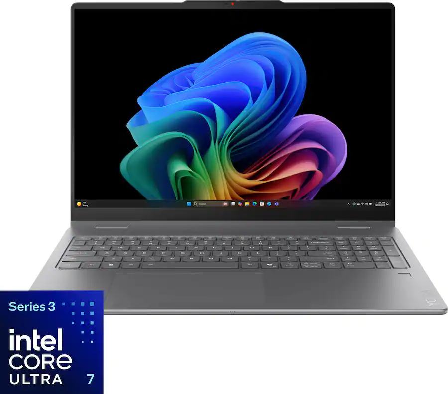 Lenovo - Yoga 7i 2-in-1 16" 2K OLED Touchscreen Laptop - Intel Core Ultra 7 355 2026 - 24GB Memory - 512GB Storage - Luna Grey