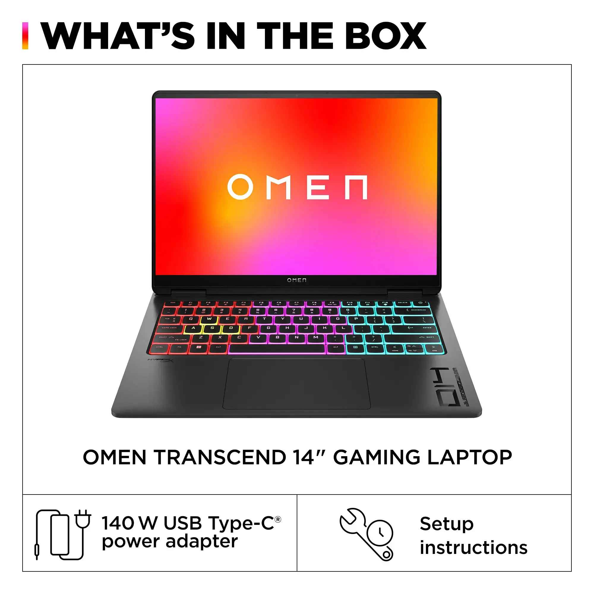 HP OMEN - Transcend 14" 120Hz 3K OLED Gaming Laptop - Intel Core Ultra 7-155H - 16GB Memory - NVIDIA GeForce RTX 4060 - 1TB SSD - Shadow Black
