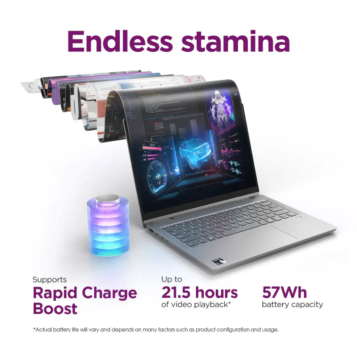 Lenovo - IdeaPad 5x - Copilot+ PC - 2-in-1 14" (WUXGA) Touchscreen Laptops- Snapdragon X Plus - 16GB - 512GB SSD - Luna Grey