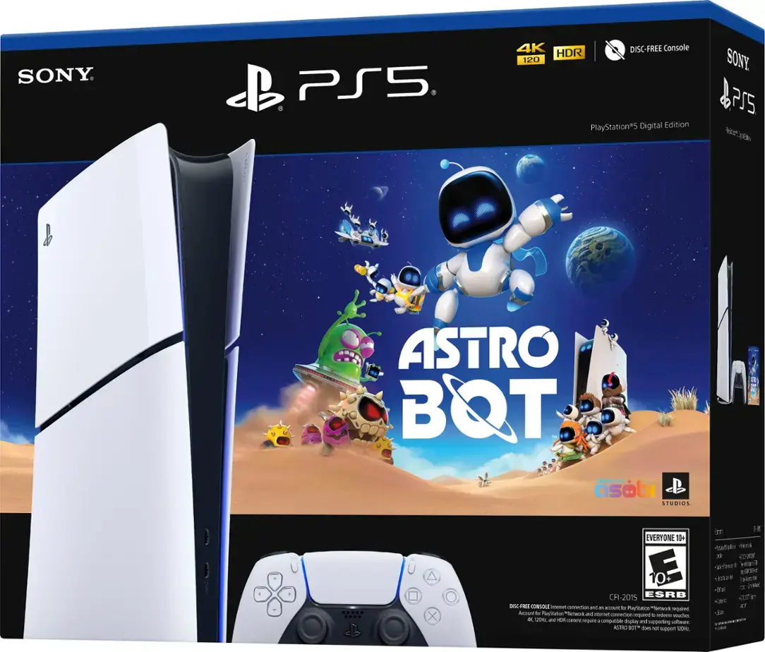 Sony - PlayStation 5 Slim Console Digital Edition - ASTRO BOT Bundle - White