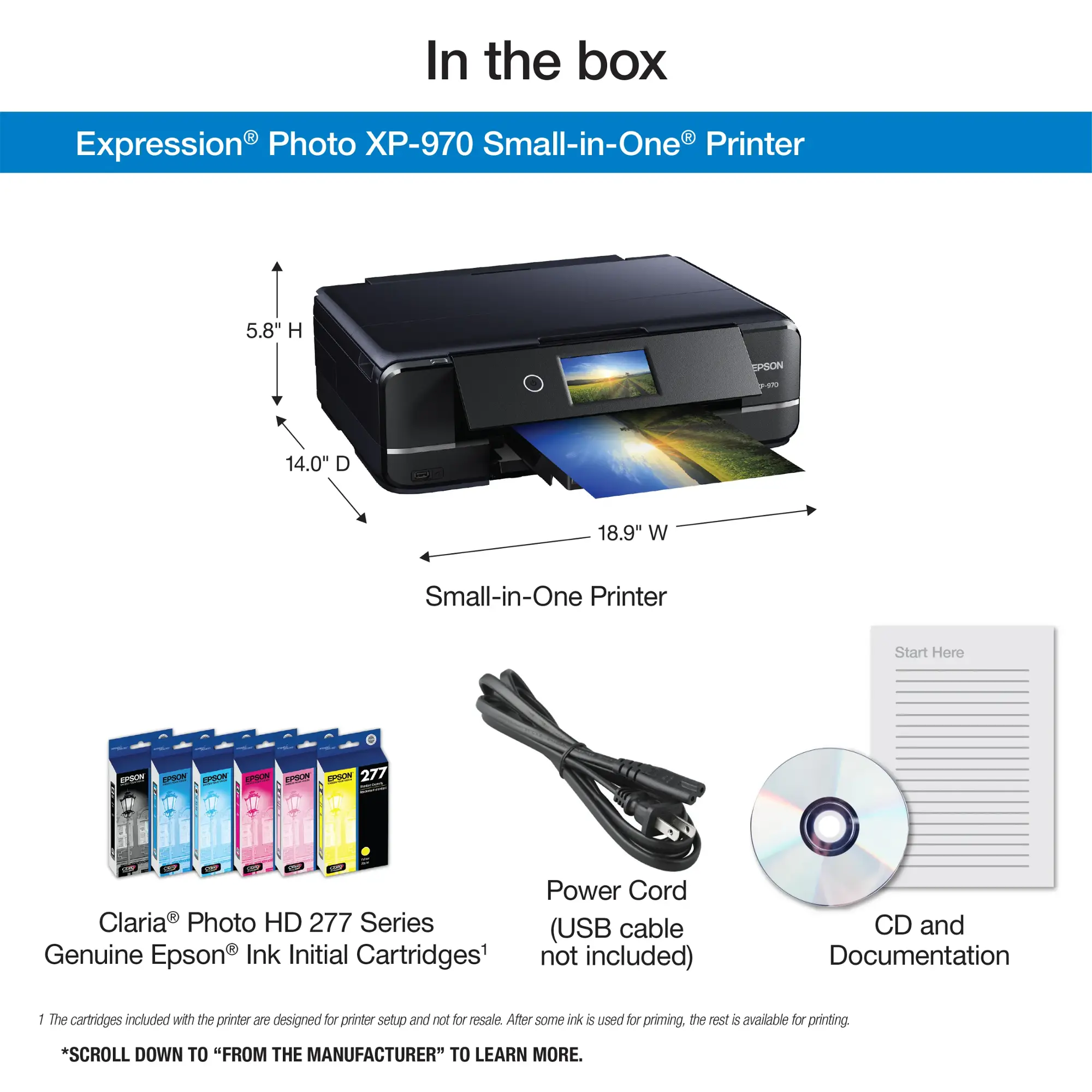 Epson - Expression Photo XP-970 Wireless All-In-One Printer - Black
