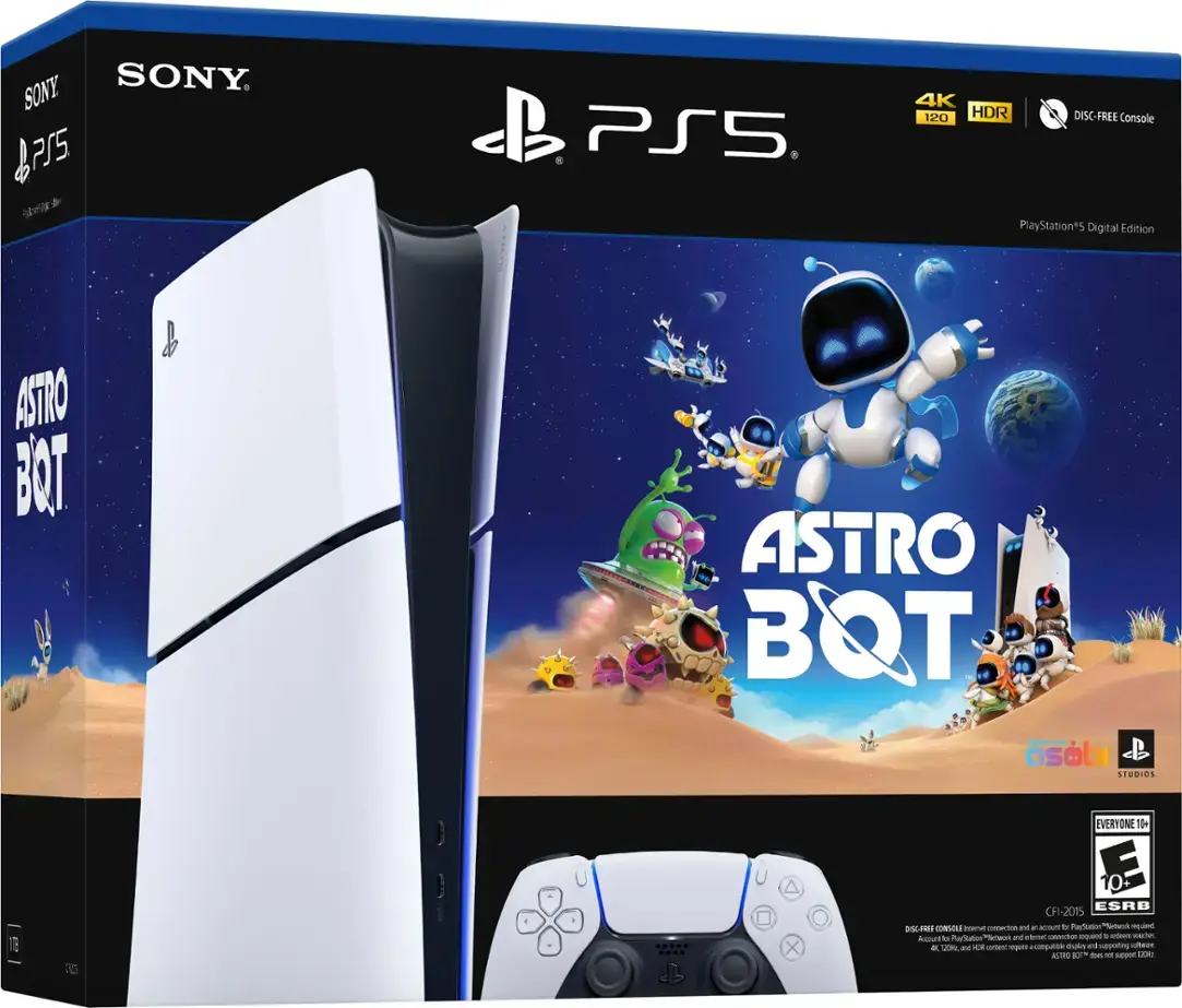 Sony - PlayStation 5 Slim Console Digital Edition - ASTRO BOT Bundle - White