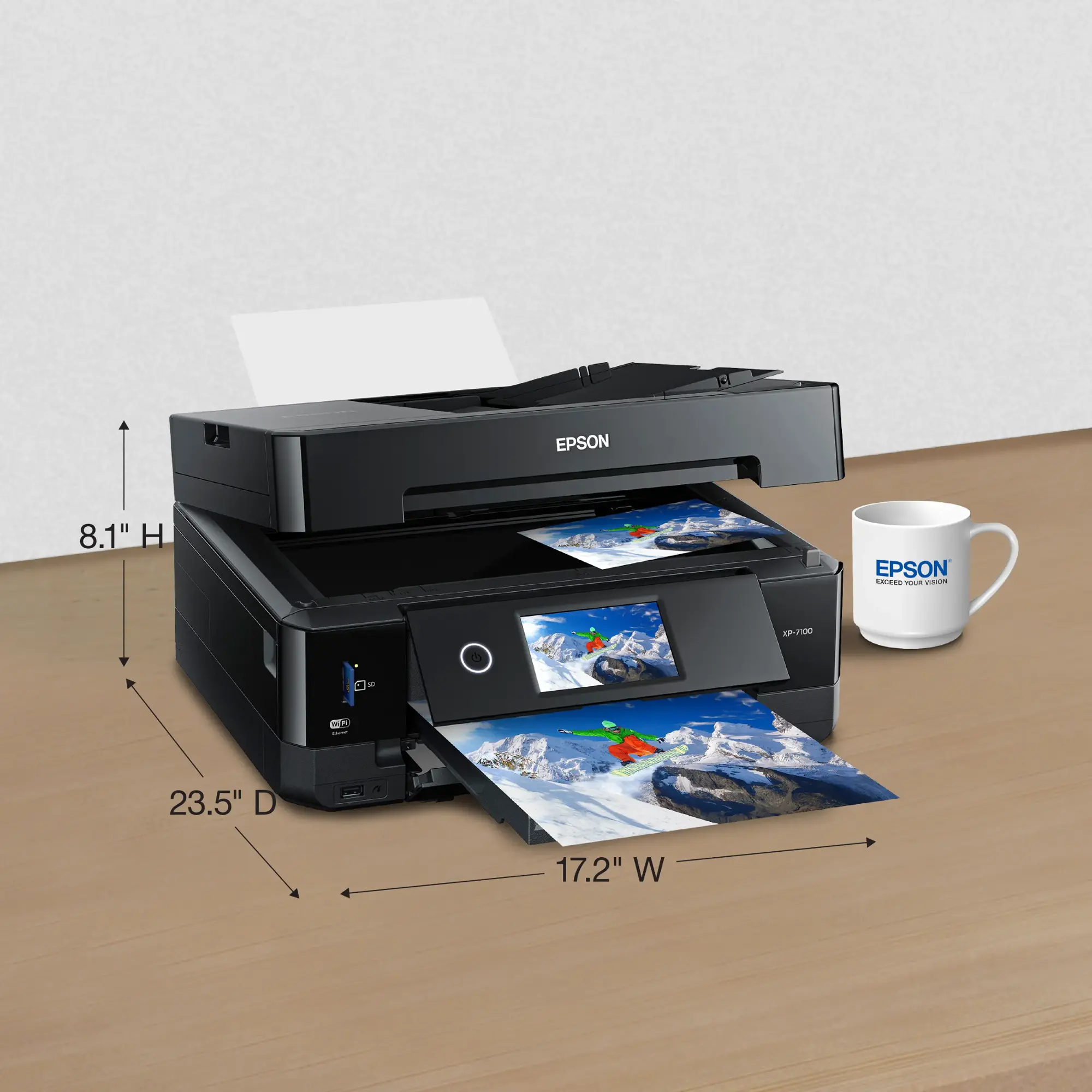 Epson - Expression Premium XP-7100 Wireless All-In-One Inkjet Printer - Black