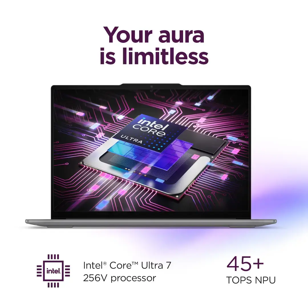 Lenovo - Yoga Slim 7i Aura Edition - Copilot+ PC - 15.3” 3K Touchscreen Laptop - Intel Core Ultra 7 - 16GB Memory - 1TB SSD - Luna Gray