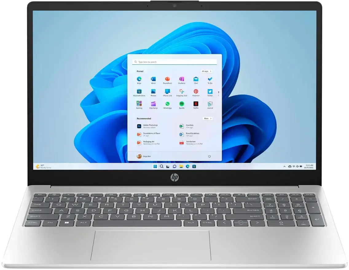 HP - 15.6" Touch-Screen Laptop - Intel Core i3 - 8GB Memory - 256GB SSD - Natural Silver