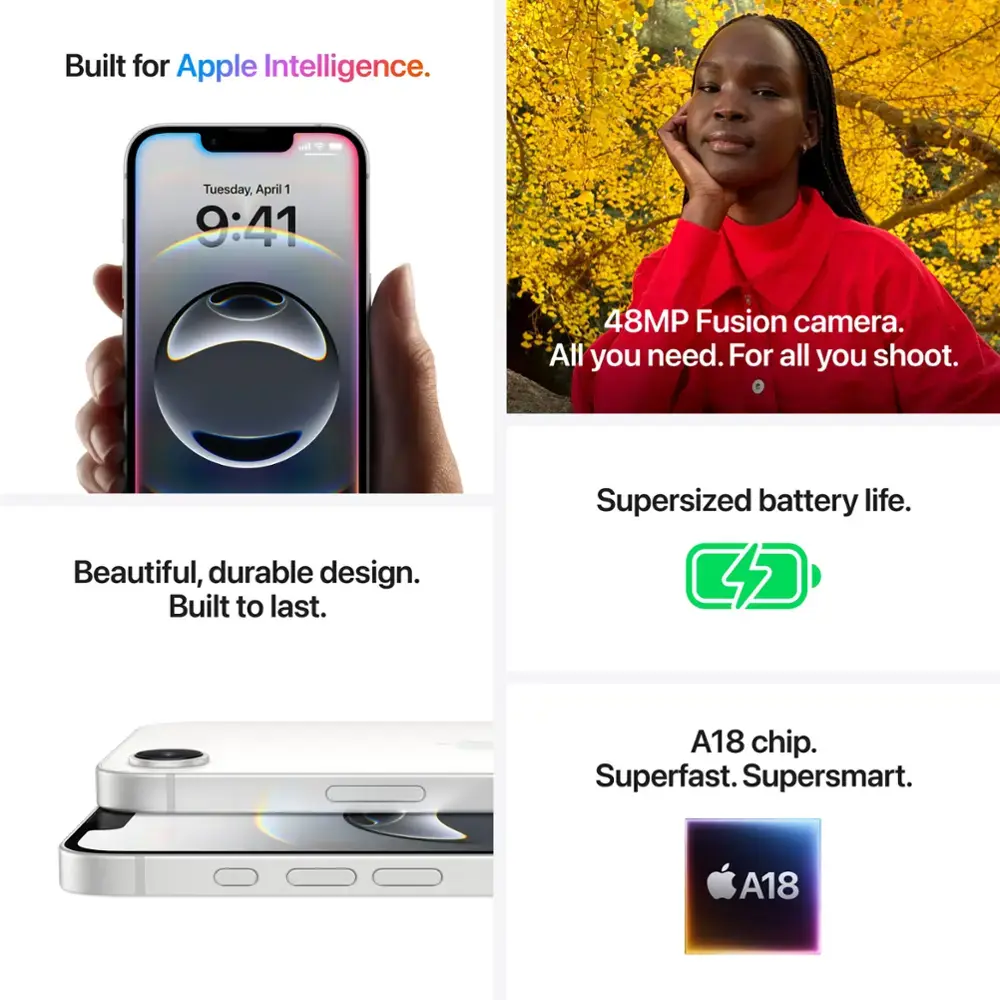 Apple - iPhone 16e 256GB - Apple Intelligence - Black (AT&T)