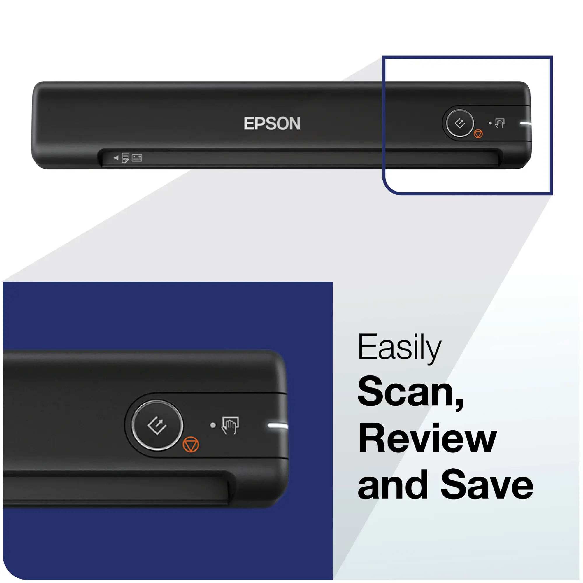 Epson - WorkForce ES-50 Mobile Color Sheetfed Document Scanner - Black