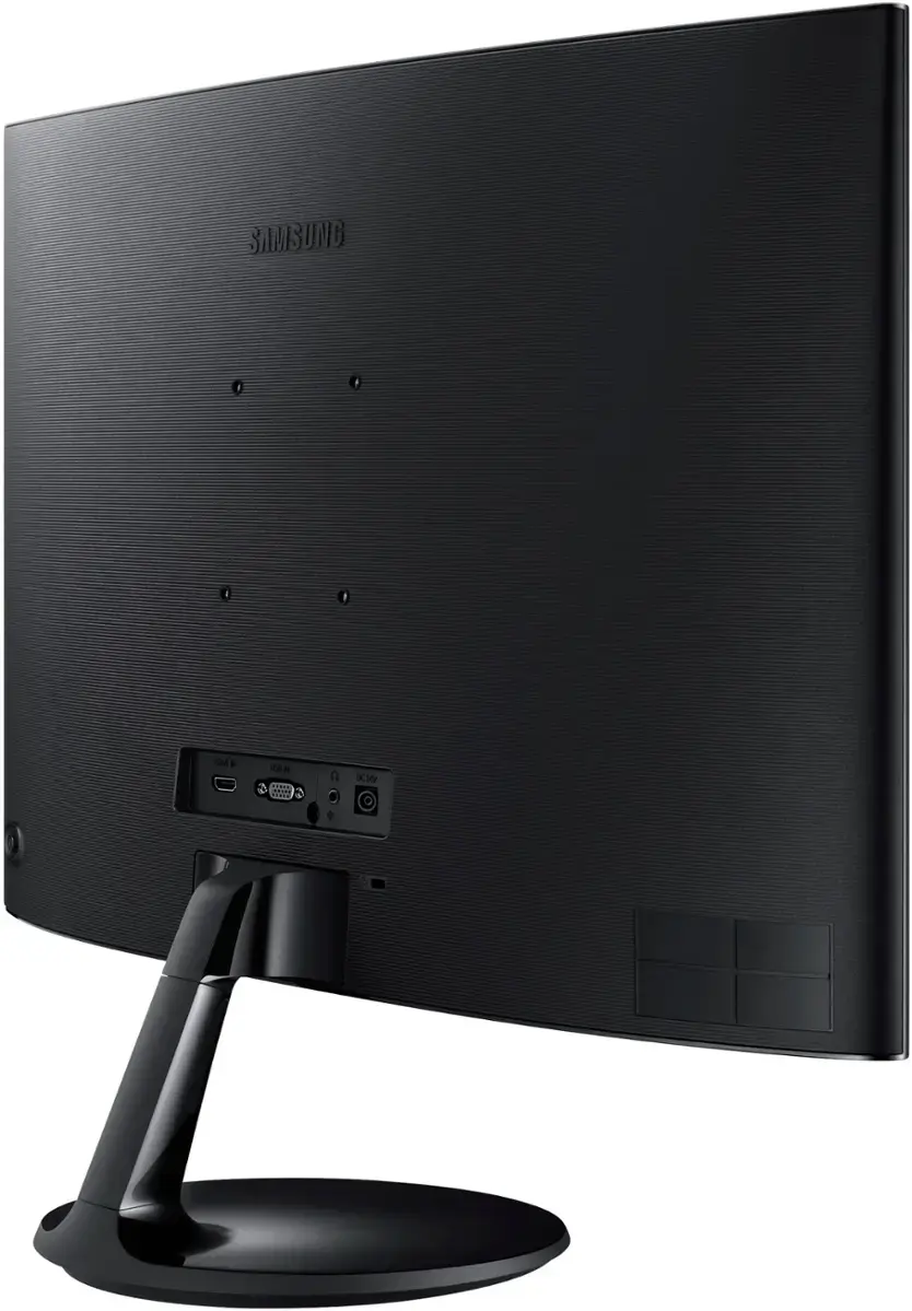 Samsung - 390C Series 24" LED Curved FHD AMD FreeSync Monitor (HDMI, VGA) - Black