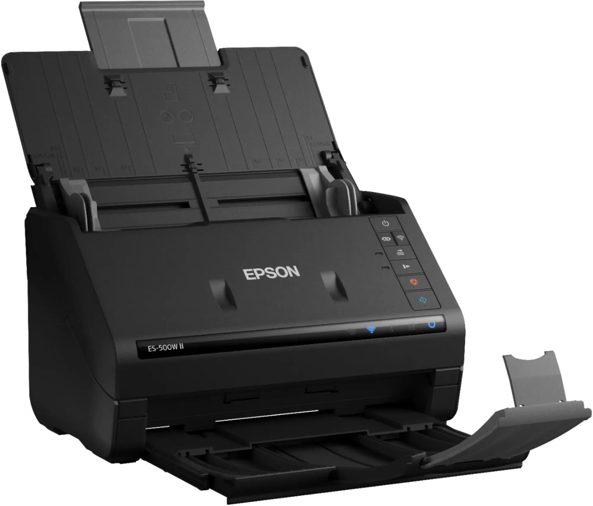 Epson - WorkForce ES-500W II Wireless Duplex Desktop Document Scanner - Black