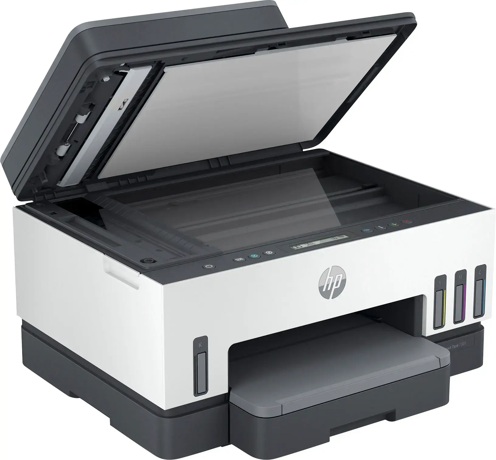 HP - Smart Tank 7301 Wireless All-In-One Supertank Inkjet Printer with up to 2 Years of Ink Included - White & Slate