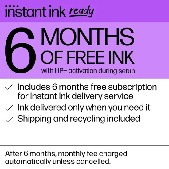 HP - ENVY 6065e Wireless All-in-One Inkjet Printer with 6 months of Instant Ink included with HP+ - White