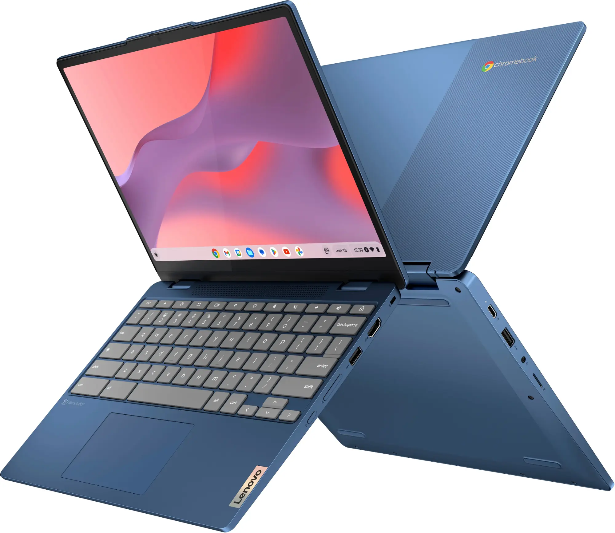 Lenovo - IdeaPad Flex 3i Chromebook Laptop - 12.2" WUXGA Touchscreen - Intel N100 with 4GB Memory - 64GB eMMC - Abyss Blue