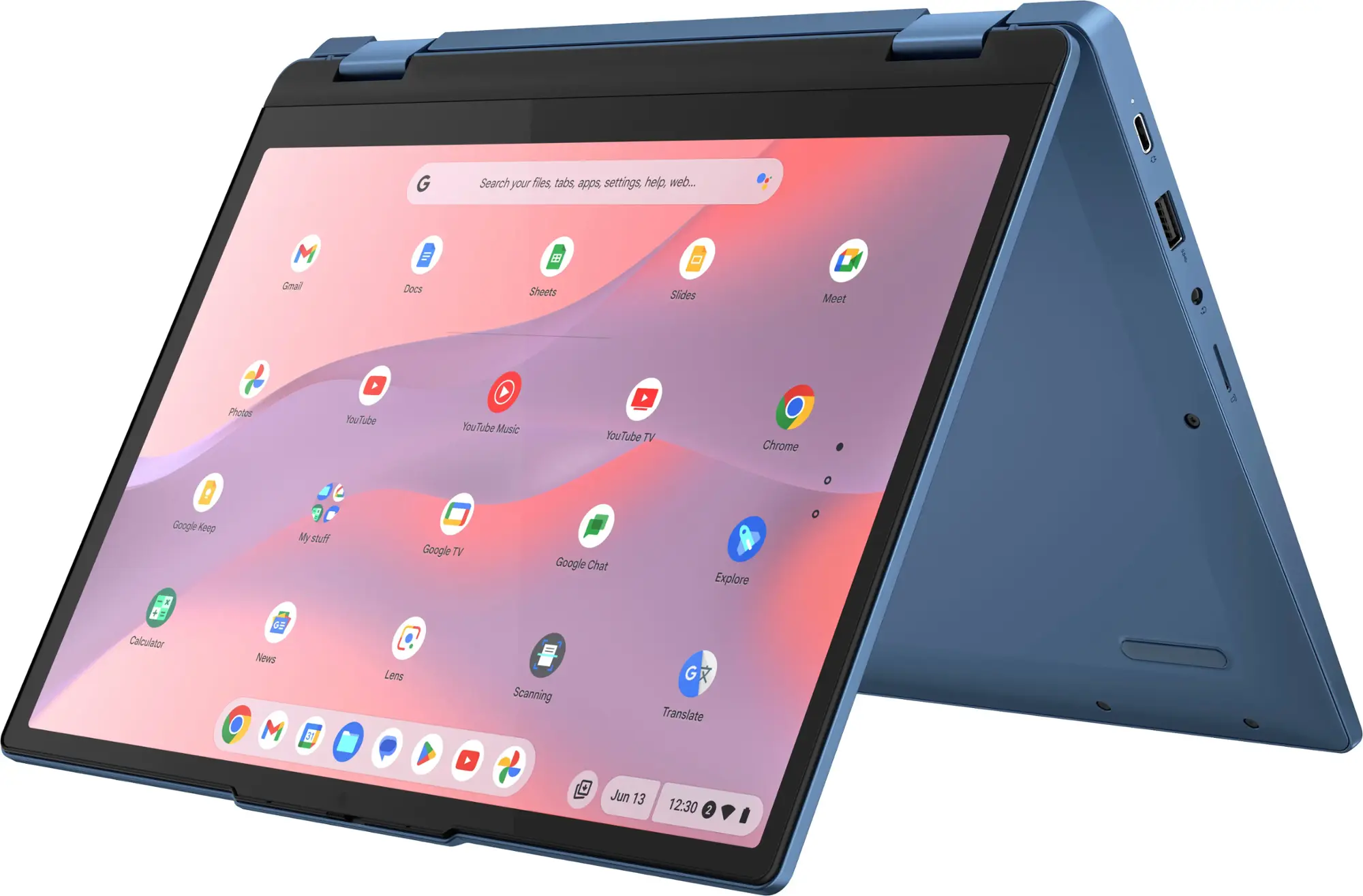 Lenovo - IdeaPad Flex 3i Chromebook Laptop - 12.2" WUXGA Touchscreen - Intel N100 with 4GB Memory - 64GB eMMC - Abyss Blue