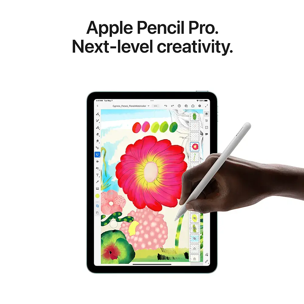 Apple - 13-inch iPad Air M2 chip Built for Apple Intelligence Wi-Fi 512GB - Starlight