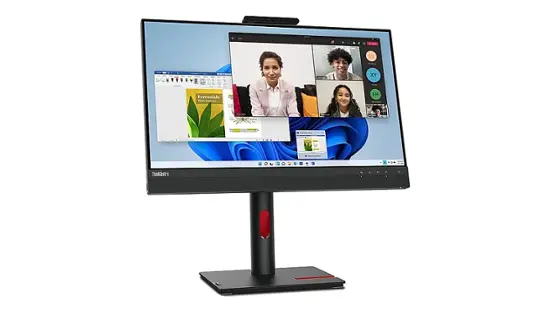 Lenovo - ThinkCenter 23.8" Tiny-In-One 24 Gen 5 IPS LED FHD Multi-Touch Monitor (HDMI, USB, DisplayPort) - Black