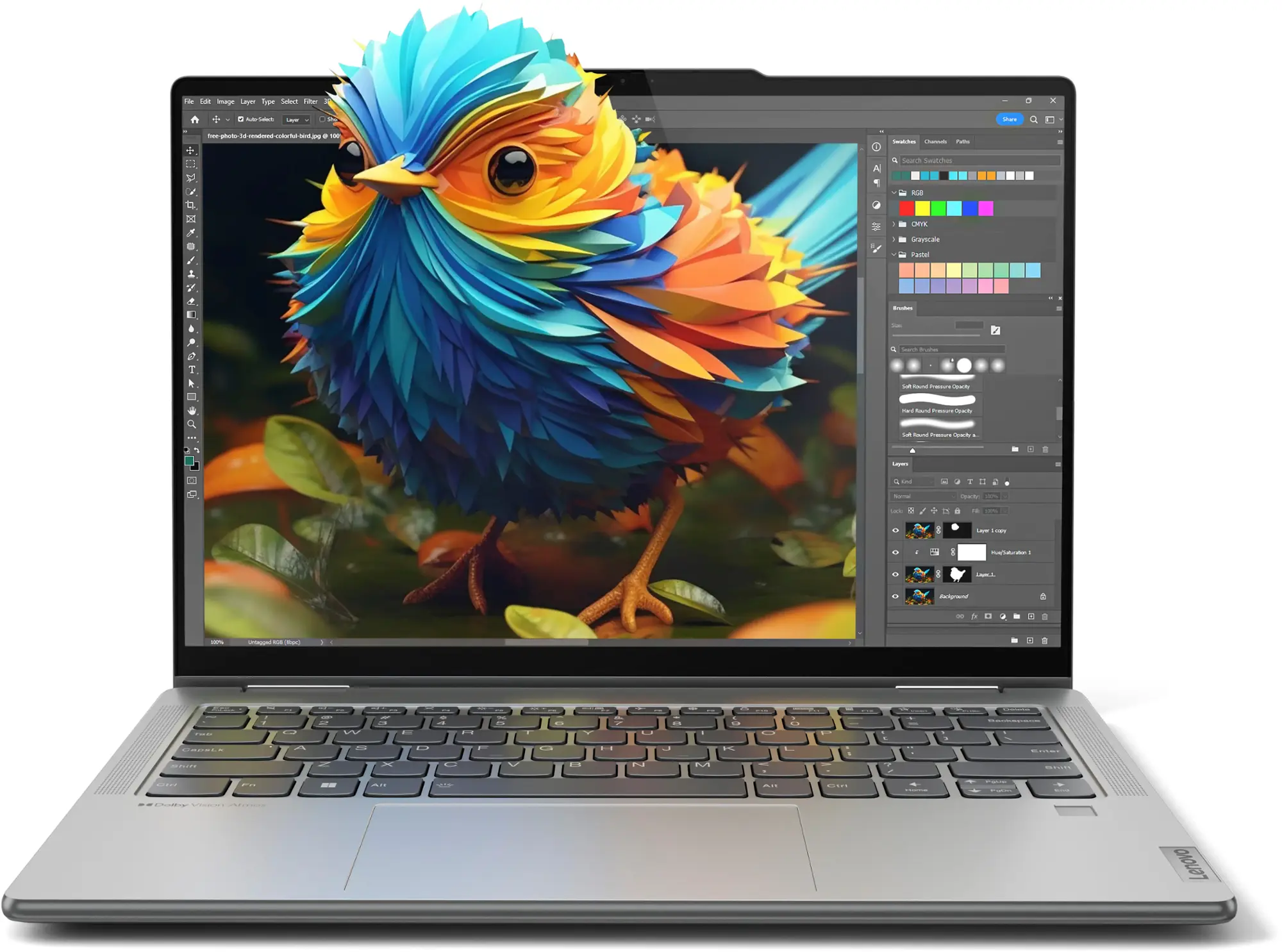 Lenovo - Yoga 7 2-in-1 14" 2K Touchscreen Laptop - AMD Ryzen 7 8840HS with 16GB Memory - 1 TB SSD - Artic Grey