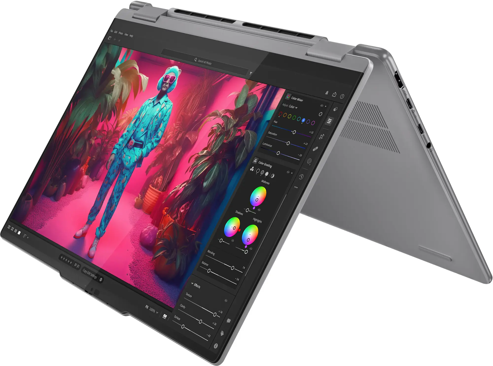 Lenovo - Yoga 7 2-in-1 14" 2K Touchscreen Laptop - AMD Ryzen 7 8840HS with 16GB Memory - 1 TB SSD - Artic Grey