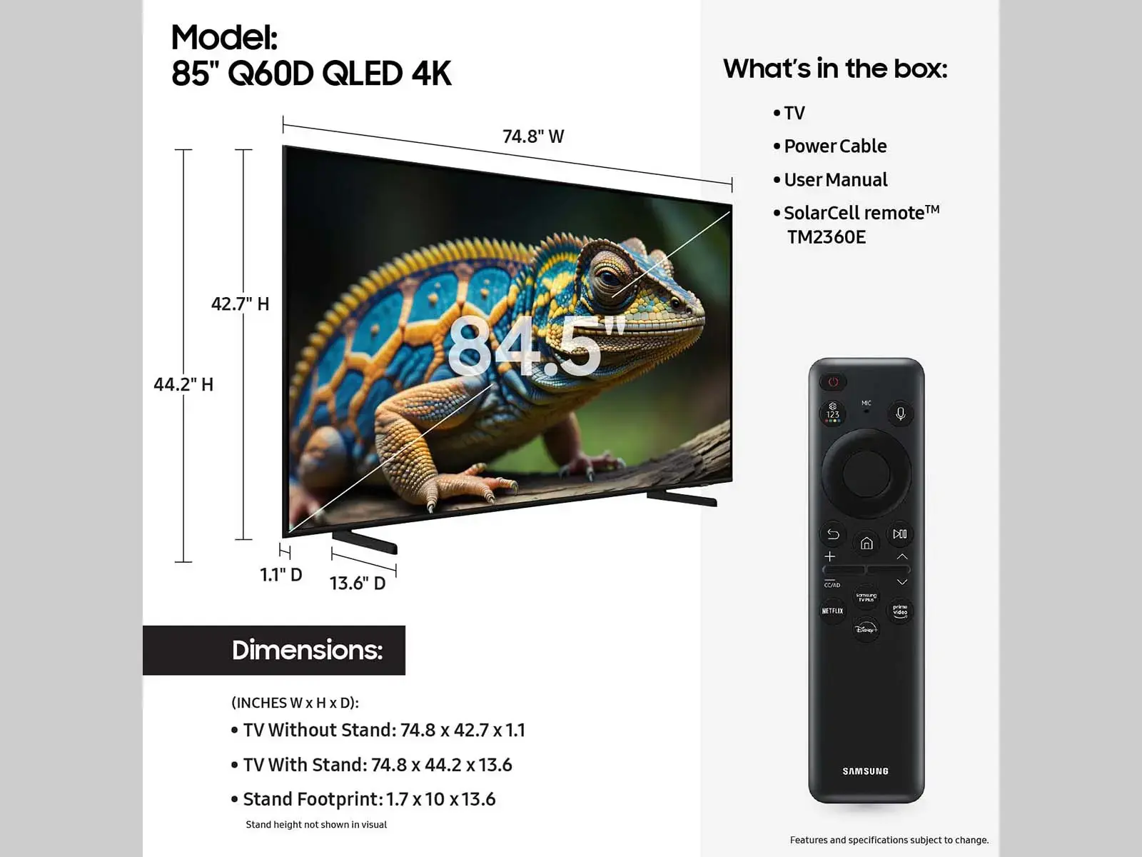 Samsung - 50” Class Q60D Series QLED 4K Smart Tizen TV (2024)