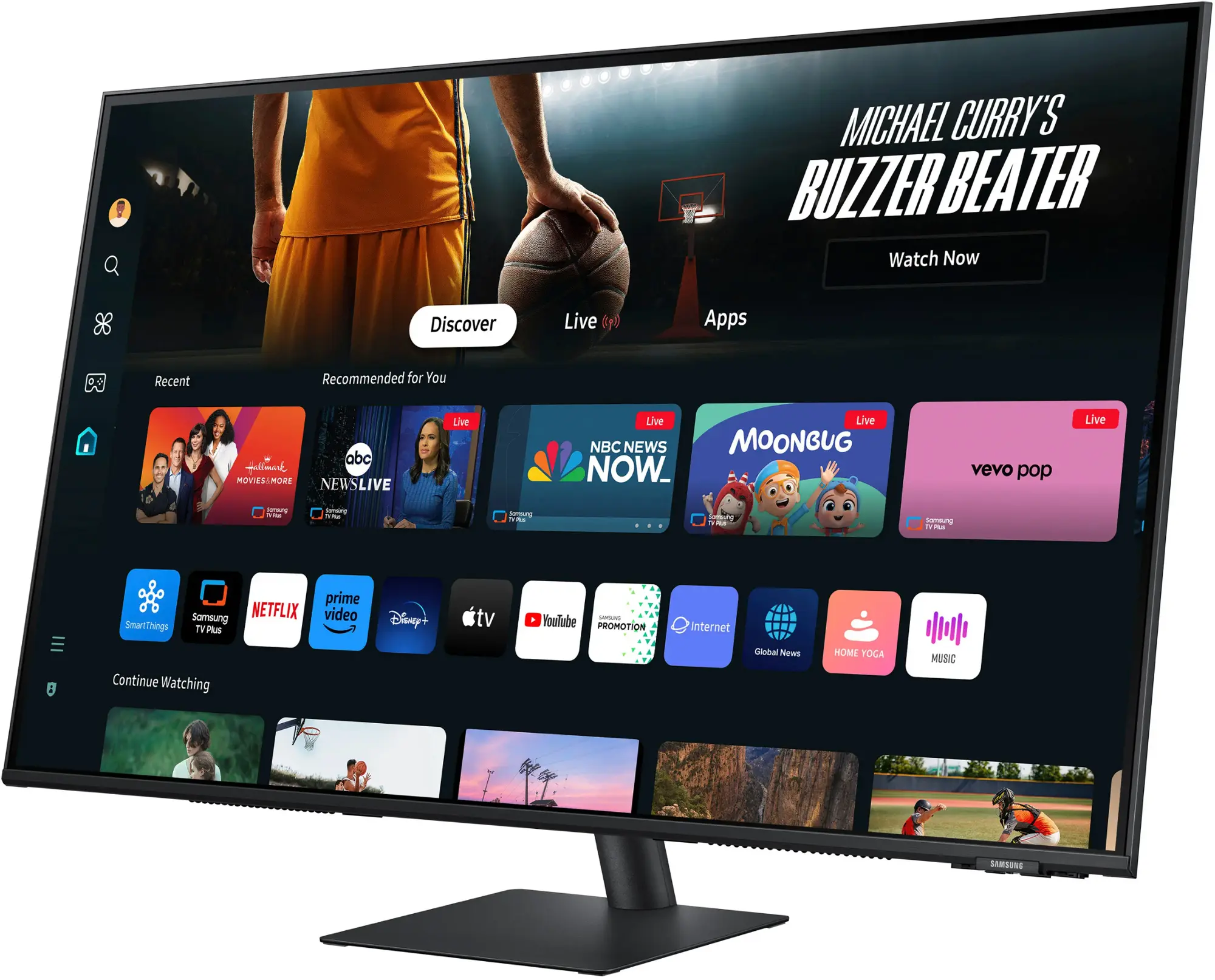 Samsung - M70D 43” LED 4K UHD 60Hz 4ms Smart Monitor with HDR 10 (HDMI, USB) - Black