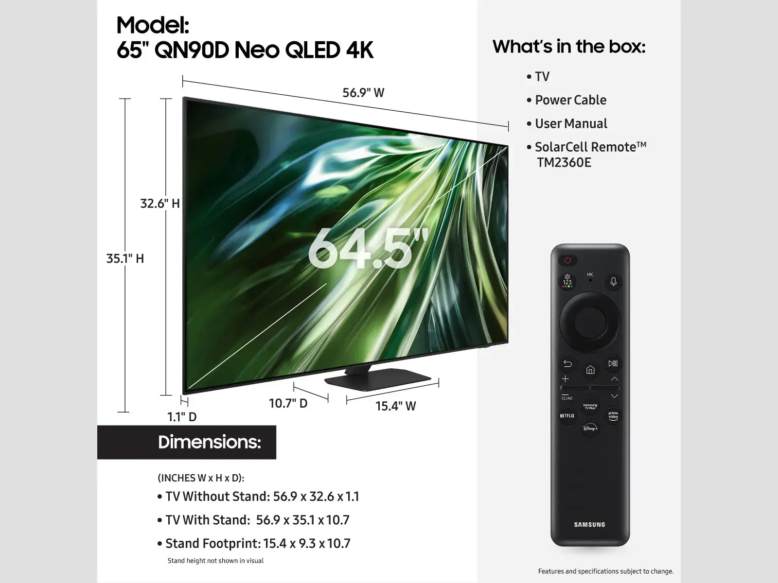 Samsung - 43” Class QN90D Series Neo QLED 4K Smart Tizen TV (2024)