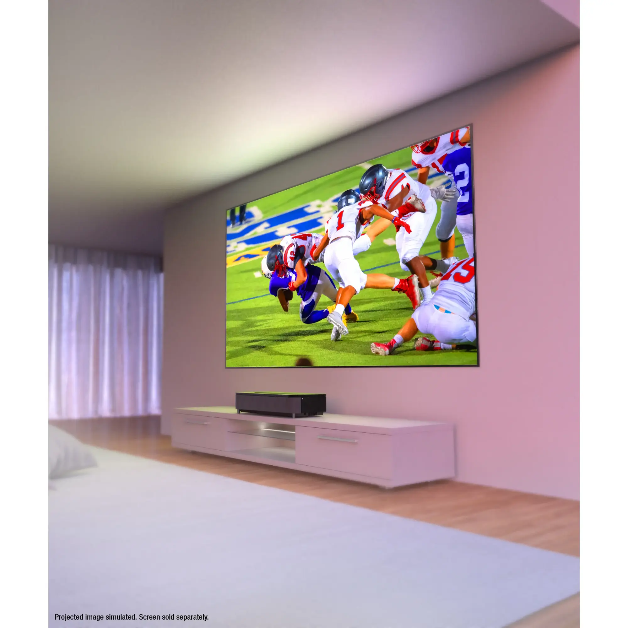 Epson - LS800 4K PRO-UHD Ultra Short Throw 3-Chip 3LCD Laser Projector, 4000 Lumens, HDR, up to150", Android TV, Yamaha Speakers - Black