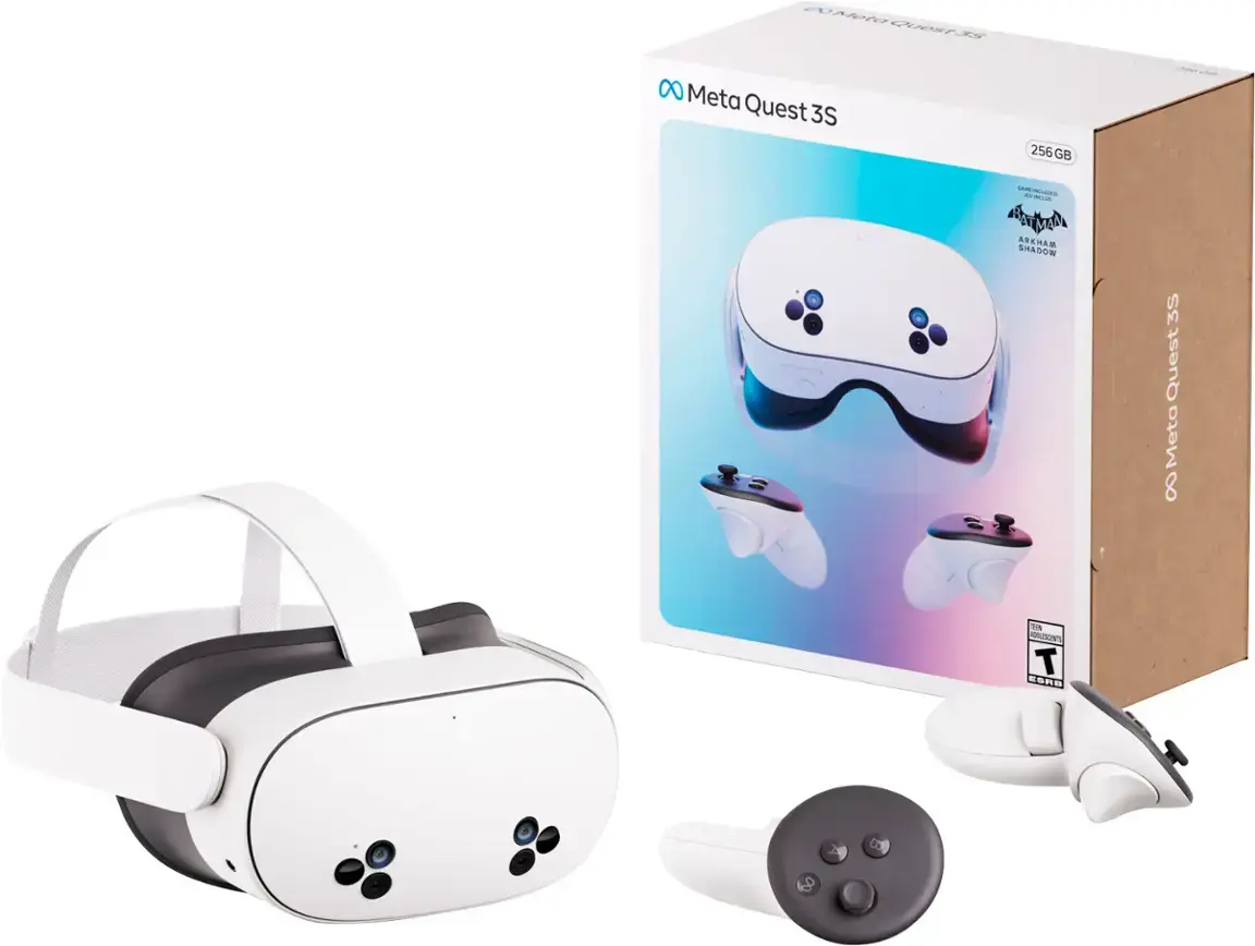 Meta Quest 3S 256GB — Get Batman: Arkham Shadow and a 3-Month Trial of Meta Quest+ Included — All-In-One Headset - White