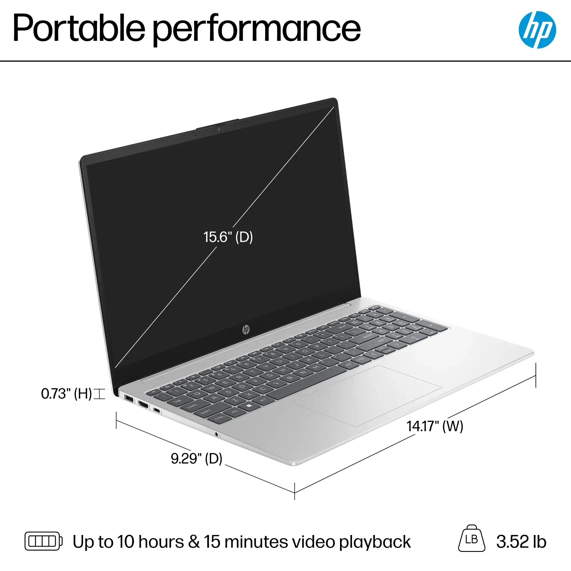 HP - 15.6" Touch-Screen Laptop - Intel Core i3 - 8GB Memory - 256GB SSD - Natural Silver