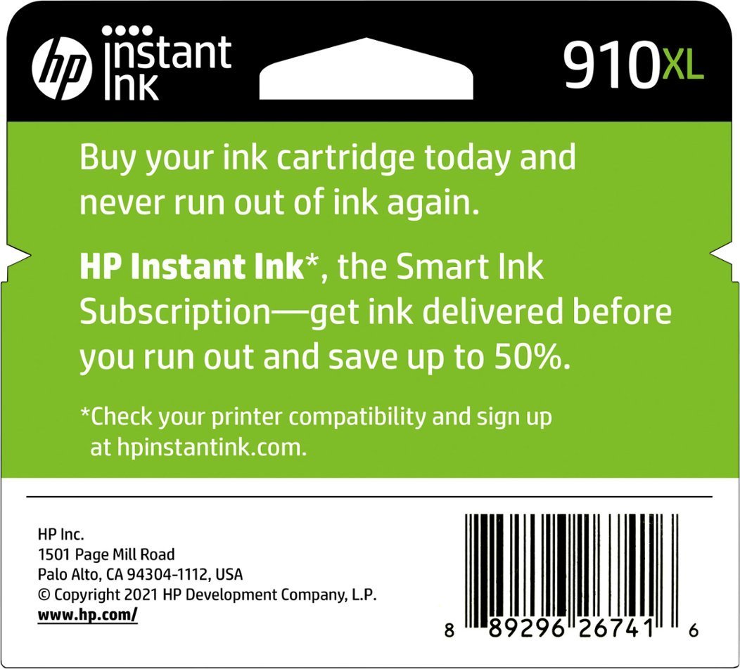 HP - 910XL High-Yield Ink Cartridge - Black
