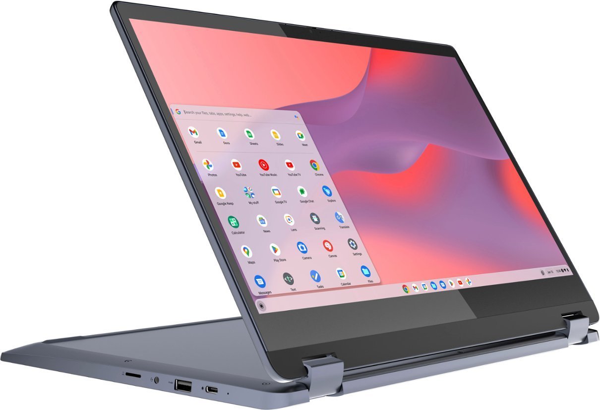 Lenovo - Flex 3 15.6" FHD Touch-Screen Chromebook Laptop - Intel Pentium Silver N6000 with 8GB Memory - 64GB eMMC - Abyss Blue