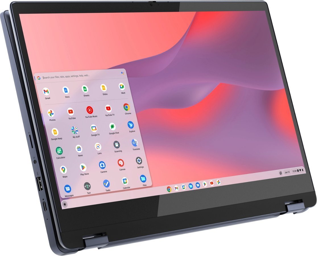 Lenovo - Flex 3 15.6" FHD Touch-Screen Chromebook Laptop - Intel Pentium Silver N6000 with 8GB Memory - 64GB eMMC - Abyss Blue