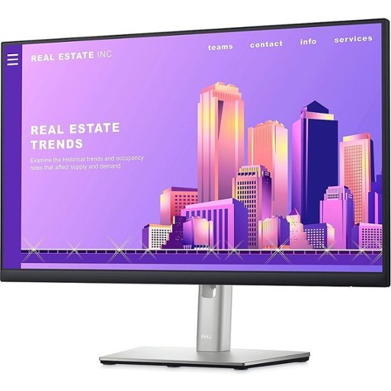 Dell - 23.8" LCD FHD Monitor (Display Port,USB, HDMI) - Black, Silver