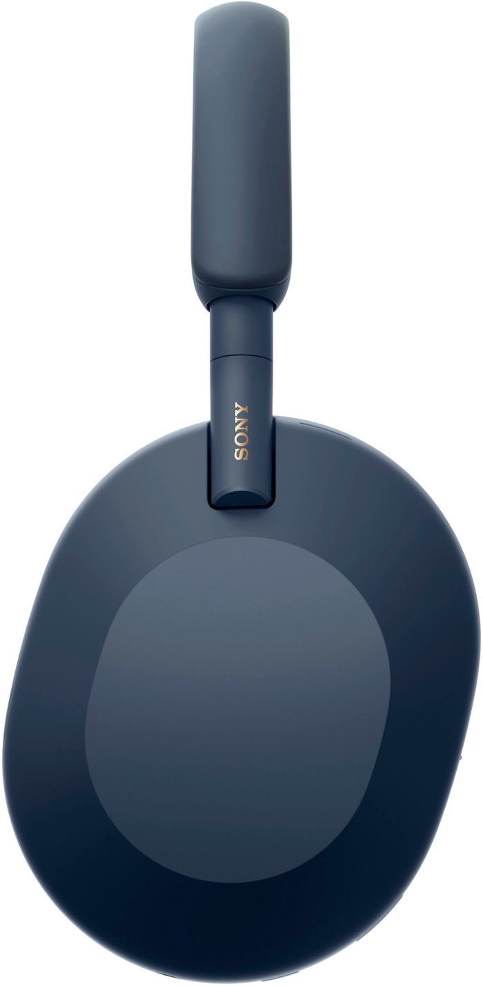 Sony - WH1000XM5 Wireless Noise-Canceling Over-the-Ear Headphones - Blue