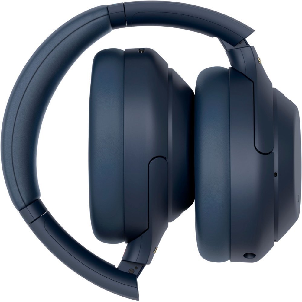 Sony - WH1000XM4 Wireless Noise-Cancelling Over-the-Ear Headphones - Midnight Blue