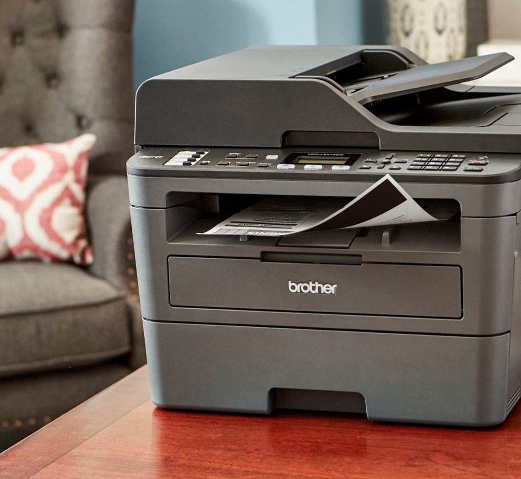 Brother - MFC-L2717DW Wireless Black-and-White All-in-One Laser Printer with up to 500 Pages of Bonus Toner Included - Black