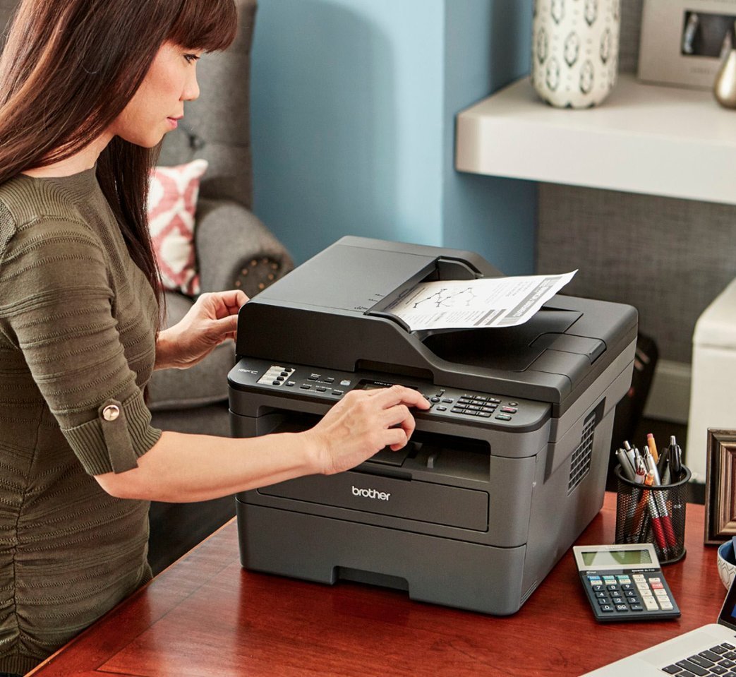 Brother - MFC-L2717DW Wireless Black-and-White All-in-One Laser Printer with up to 500 Pages of Bonus Toner Included - Black