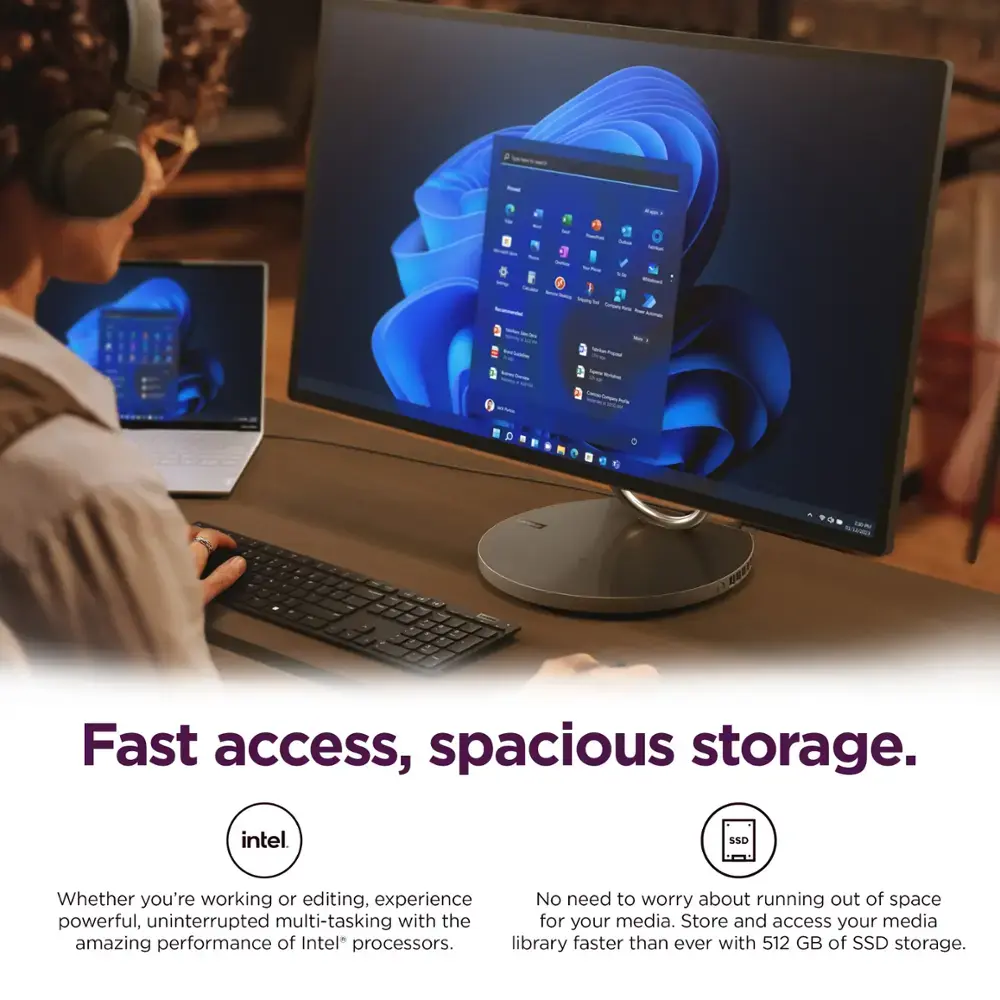 Lenovo - Yoga AIO 9i 31.5" All-In-One - Intel Core i9 - 16GB Memory + 512GB SSD - Storm Gray