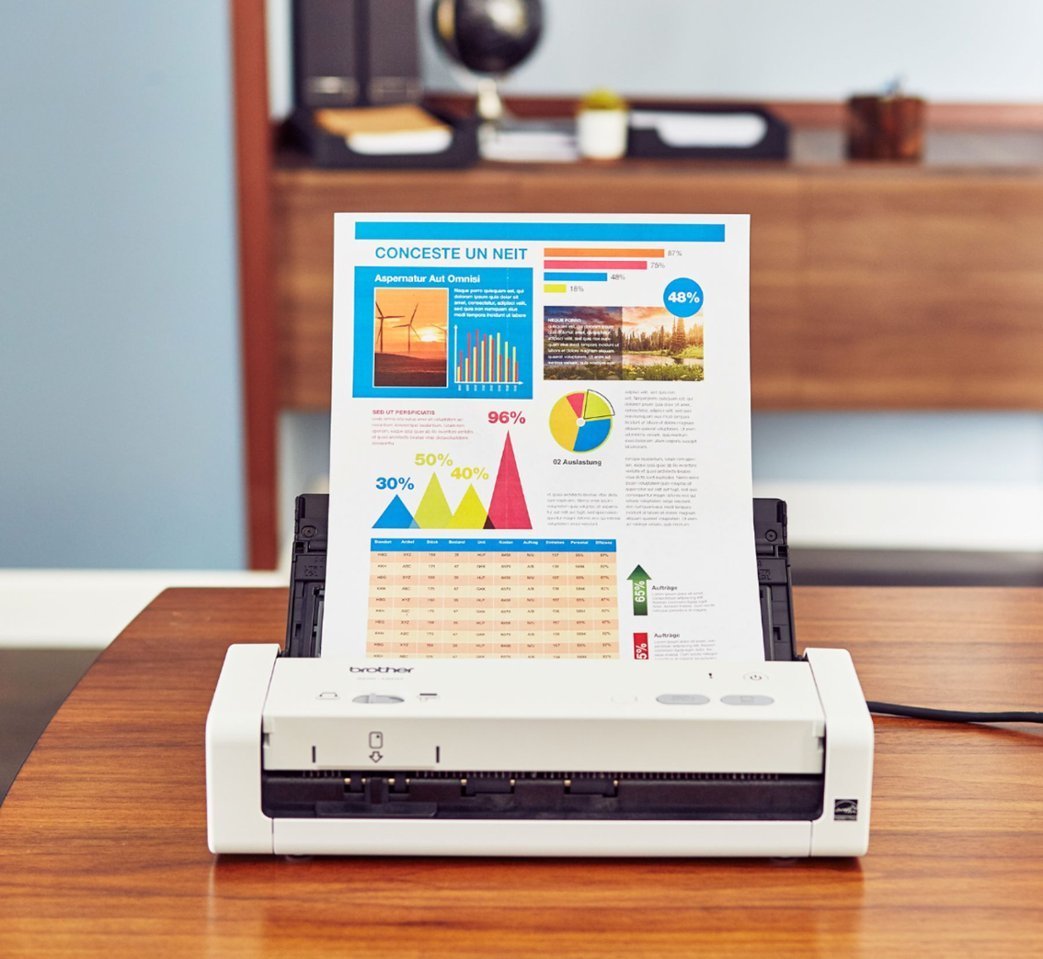 Brother - ADS-1200 Compact Duplex Desktop Document Scanner - White