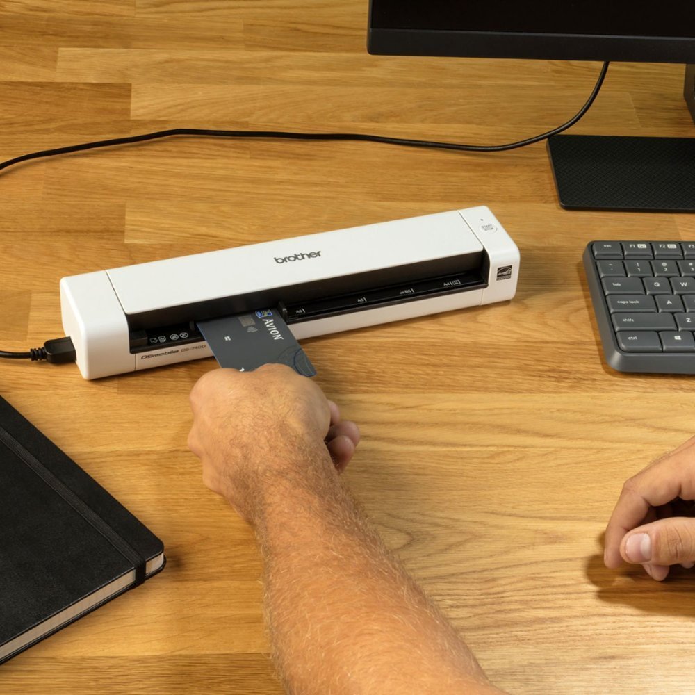 Brother - DS-740D Duplex Compact Mobile Document Scanner - White