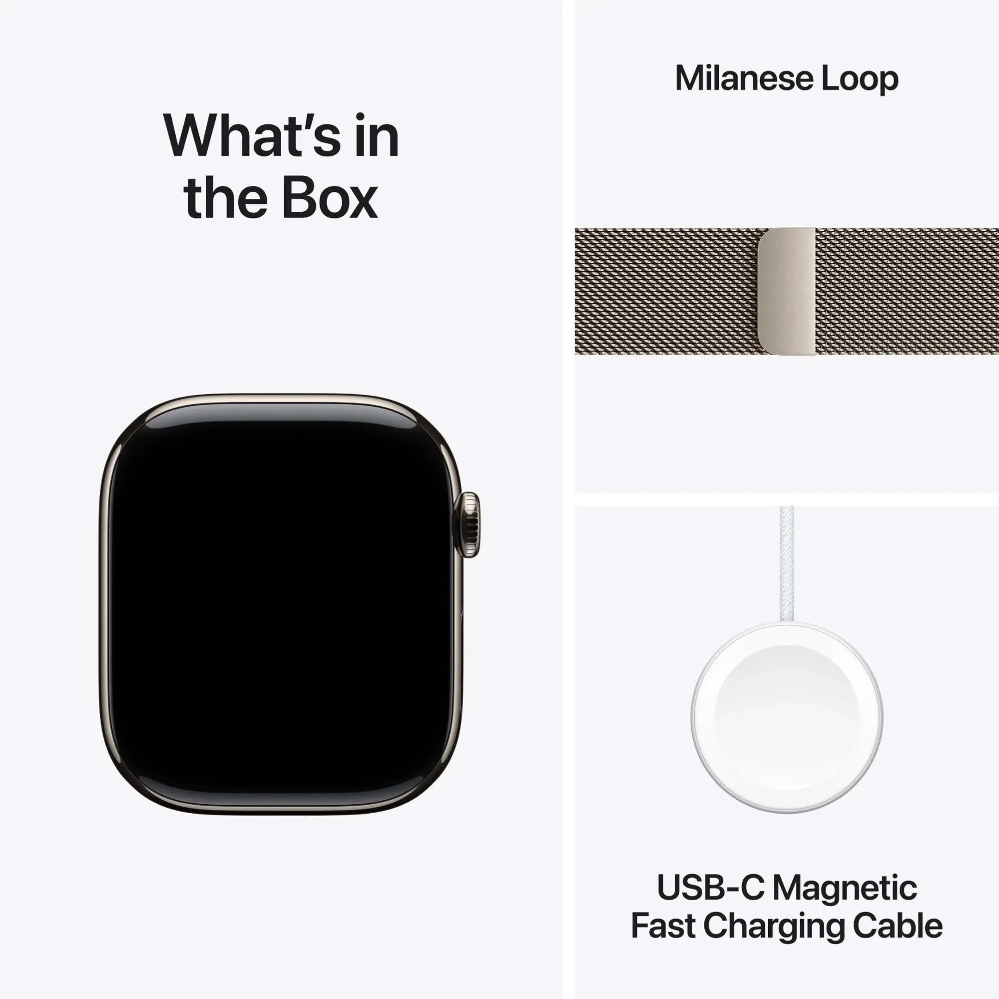 Apple Watch Series 10 (GPS + Cellular) 46mm Titanium Case with Natural Milanese Loop - M/L - Natural - (2024)