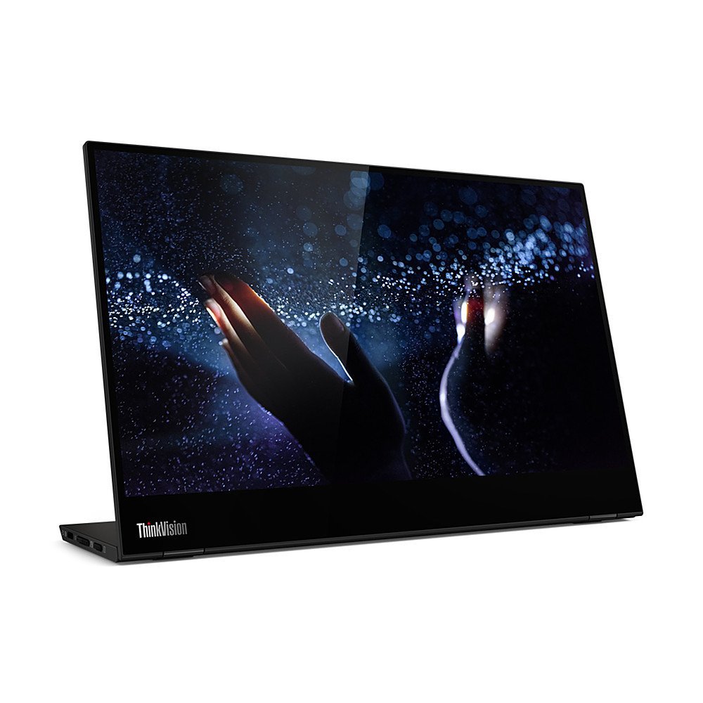 Lenovo - ThinkVision M14t 14" LED Mobile Monitor with Touch Screen - 16:9 - 14" Class - 1920 x 1080 - Full HD - Black