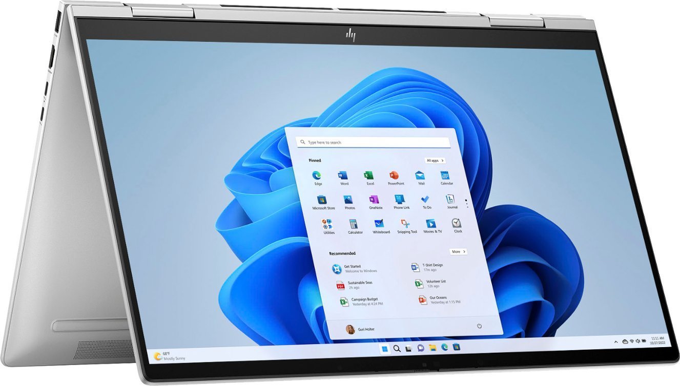 HP - ENVY 2-in-1 15.6" Full HD Touch-Screen Laptop - Intel Core i5 - 8GB Memory - 256GB SSD - Natural Silver-15.6 inches-Intel 13th Generation Core i7 Evo Platform-8 GB Memory-256 GB-Natural Silver