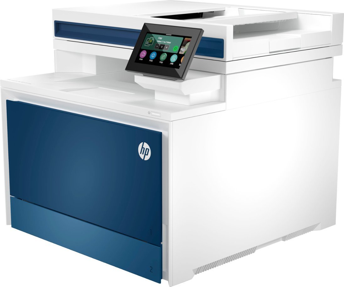 HP - LaserJet Pro 4301fdw Wireless Color All-in-One Laser Printer - White/Blue