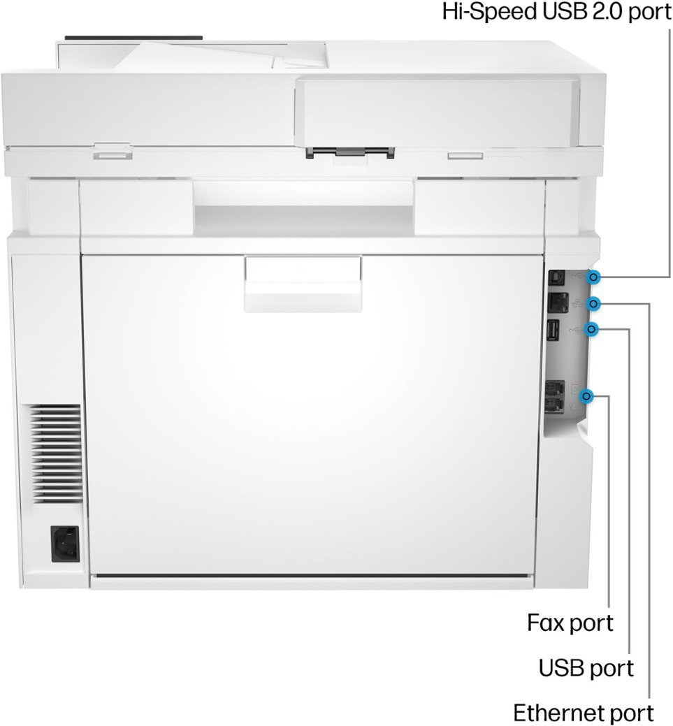 HP - LaserJet Pro 4301fdw Wireless Color All-in-One Laser Printer - White/Blue
