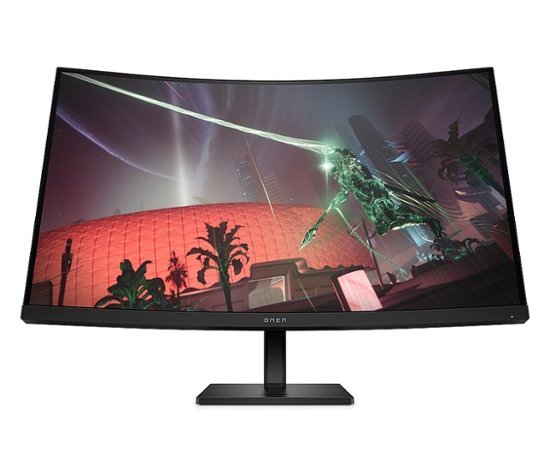 HP OMEN - 31.5" LED Curved QHD Free Sync Premium Monitor (DisplayPort, HDMI ) - Black