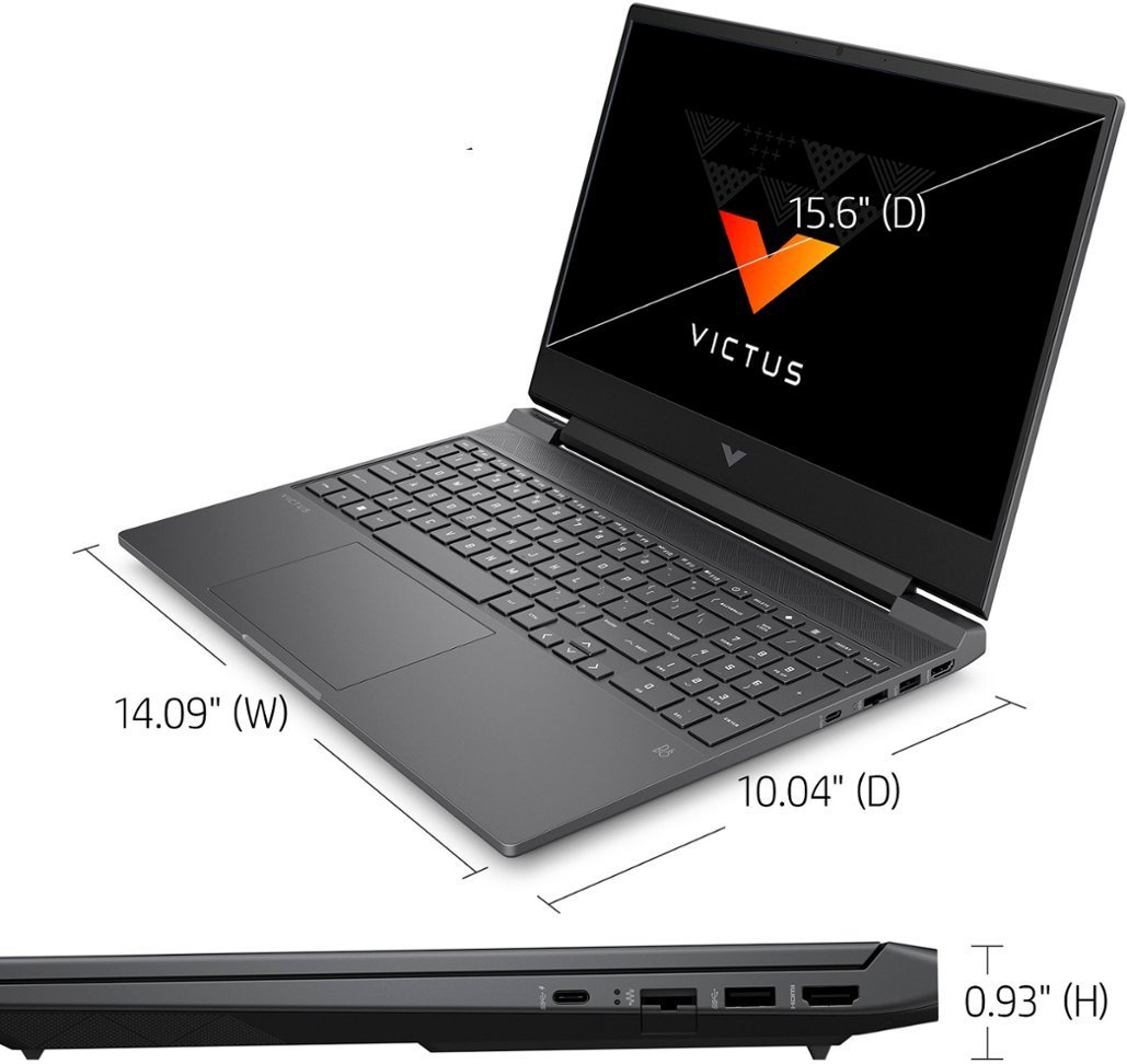 HP - Victus 15.6" Gaming Laptop - Intel Core i7-12650H - 16GB Memory - NVIDIA GeForce RTX 3050 Ti - 512GB SSD - Mica Silver