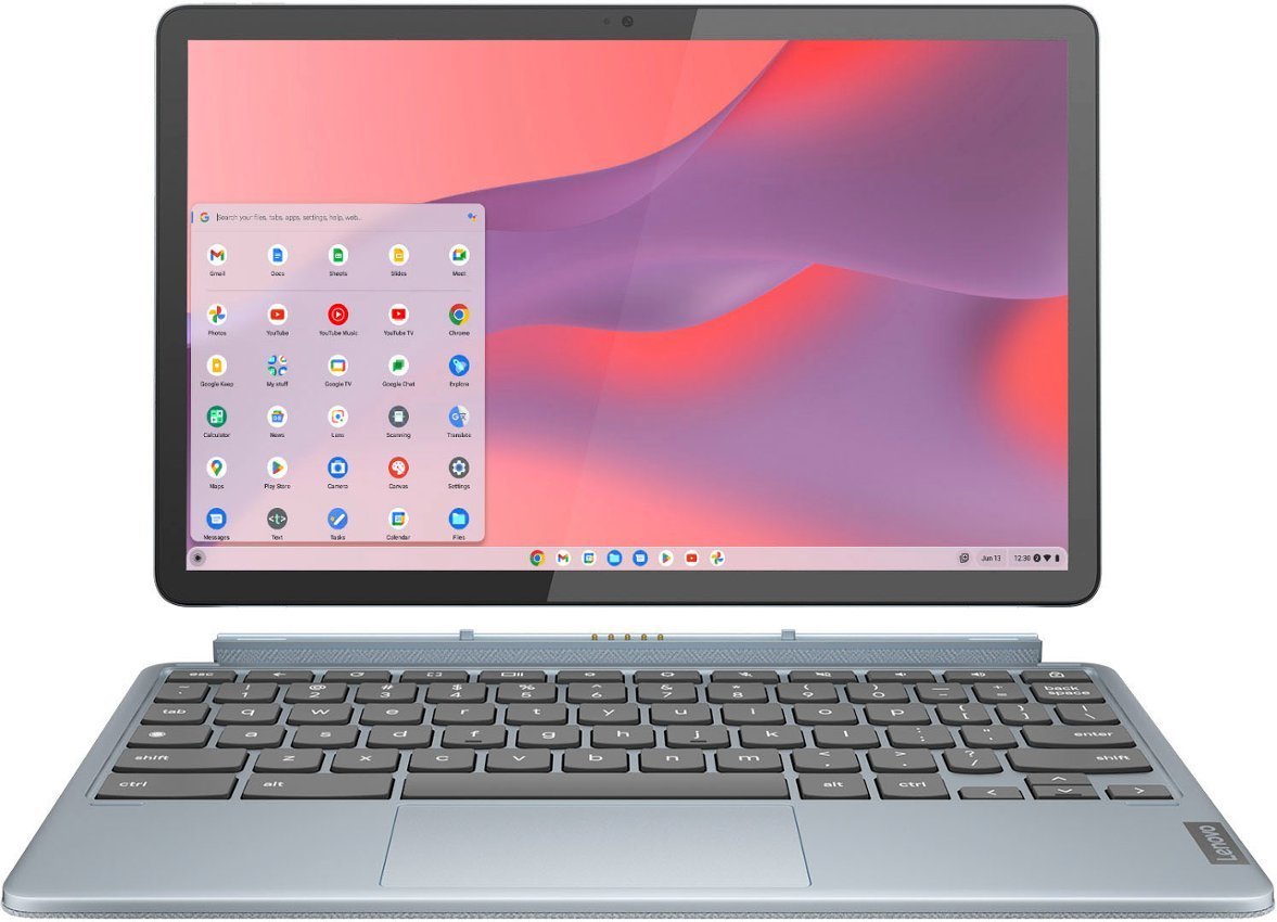 Lenovo - IdeaPad Duet 3 Chromebook - 11.0" (2000x1200) Touch 2-in-1 Tablet - Snapdragon 7cG2 - 4G RAM - 128G eMMC - with Keyboard - Misty Blue